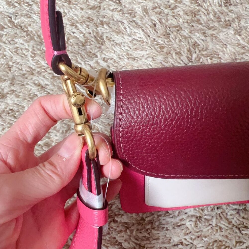 COACH Tabby 26 Small Color-Block Leather Shoulder Bag - Picture 13 of 14